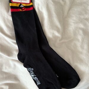 Disney Black Casual Socks with Striped Cuff